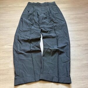 30x30 Grey Balloon Wide Leg Pleated Dress Pants Y2K